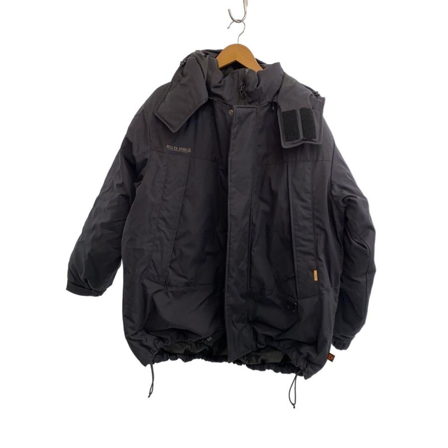 GRIP SWANY◇ダウンジャケット/L/コットン/BLK/無地/213-1505