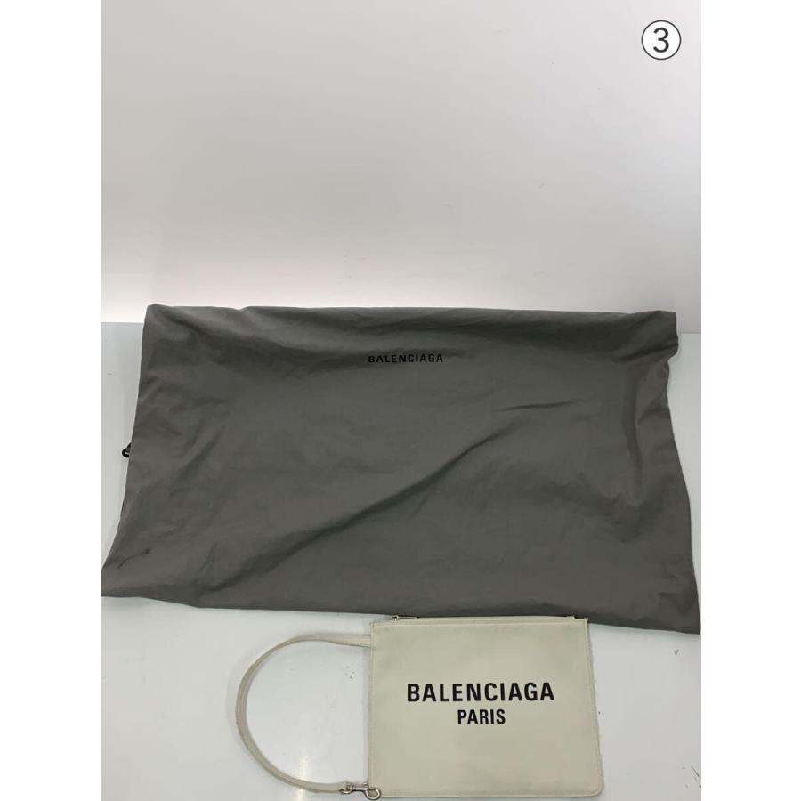 BALENCIAGA◇トートバッグ/キャンバス/WHT/プリント/791793.9091.M23