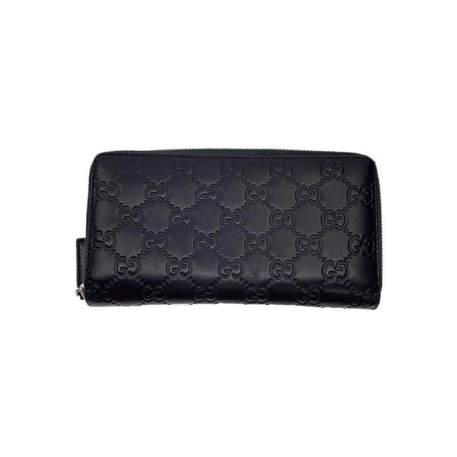 未使用✨グッチ グッチシマ アヴェル ラウンドファスナー ダークネイビー 長財布 GUCCI◇長財布_アヴェル_マイクログッチシマ/レディース/レザー