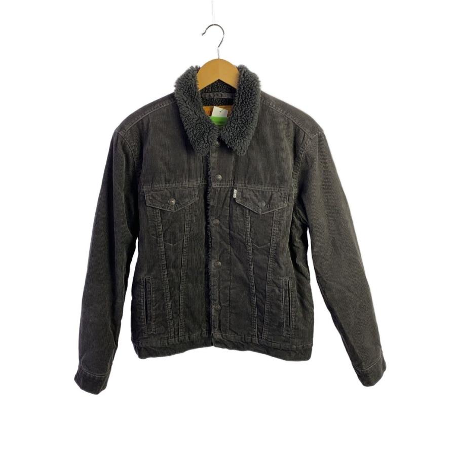 Levi's◇コーデュロイトラッカージャケット/襟ボア/M/コーデュロイ/GRY