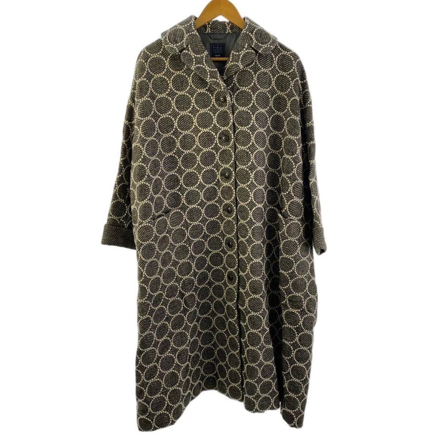 mina perhonen シャツコート mina perhonen◇チェスターコート/36/レーヨン/KHK/総柄/aca6784