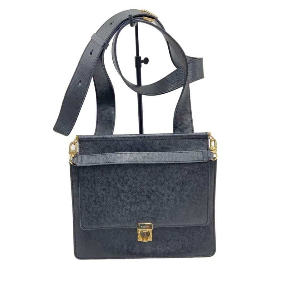 POLENE◇ショルダーバッグ/--/BLK/無地 : セカンドストリートYahoo!店
