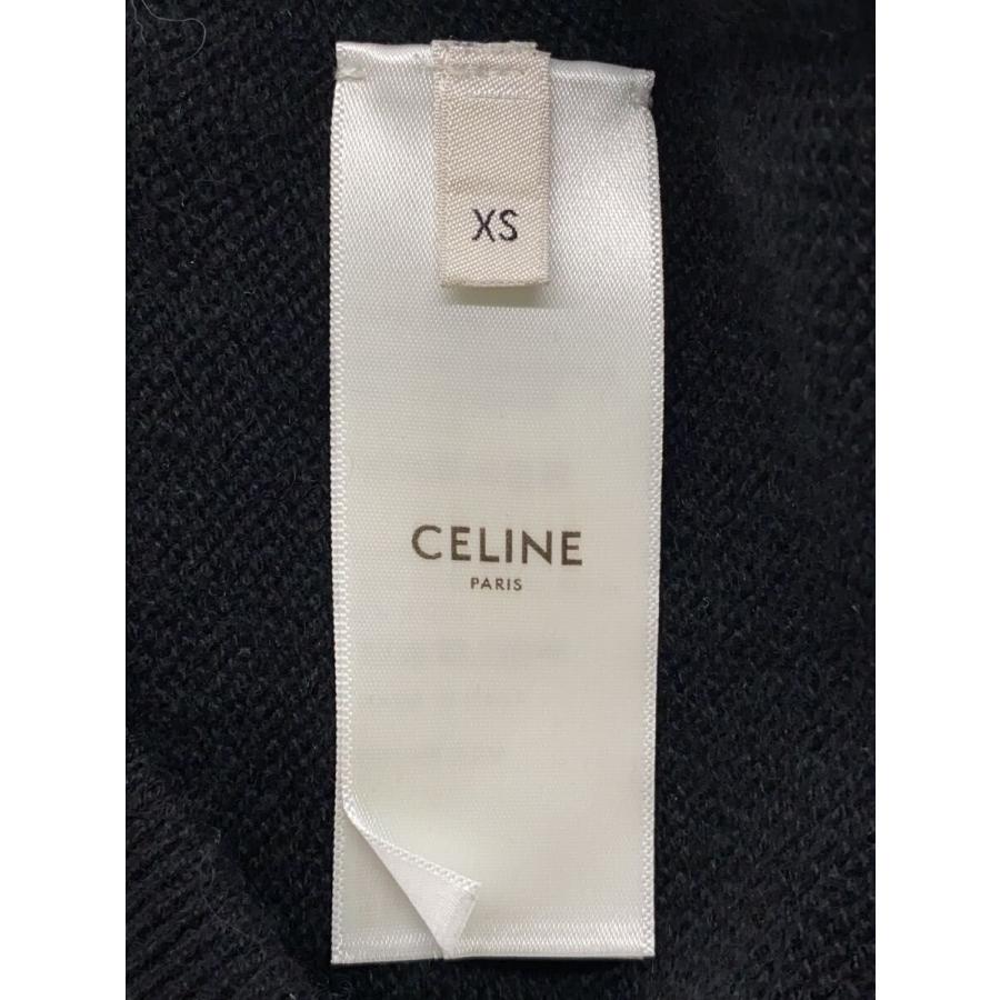 CELINE◆ニットフーディー/パーカー/XS/カシミア/BLK/無地/2a65l373nの画像