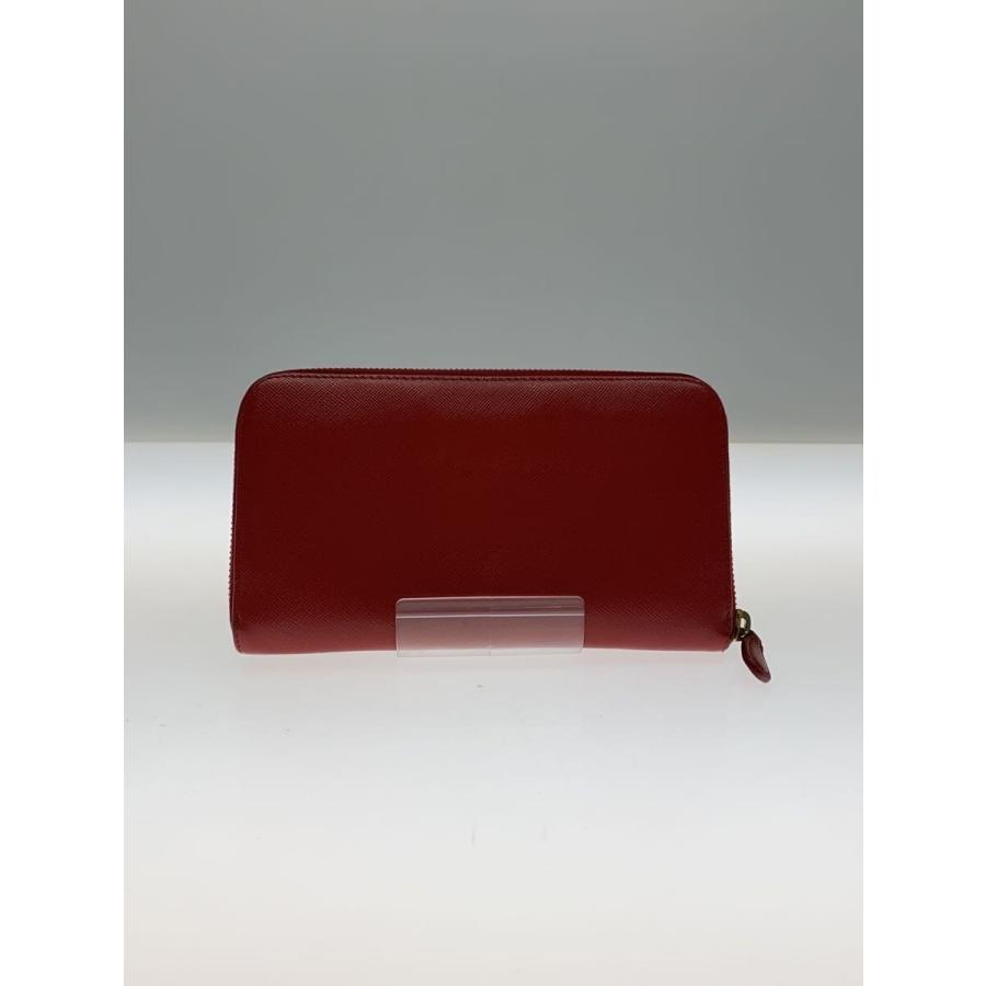 正規品　プラダ　サフィアーノ長財布　赤 PRADA◇サフィアーノ/長財布/--/RED/無地/レディース// : セカンド