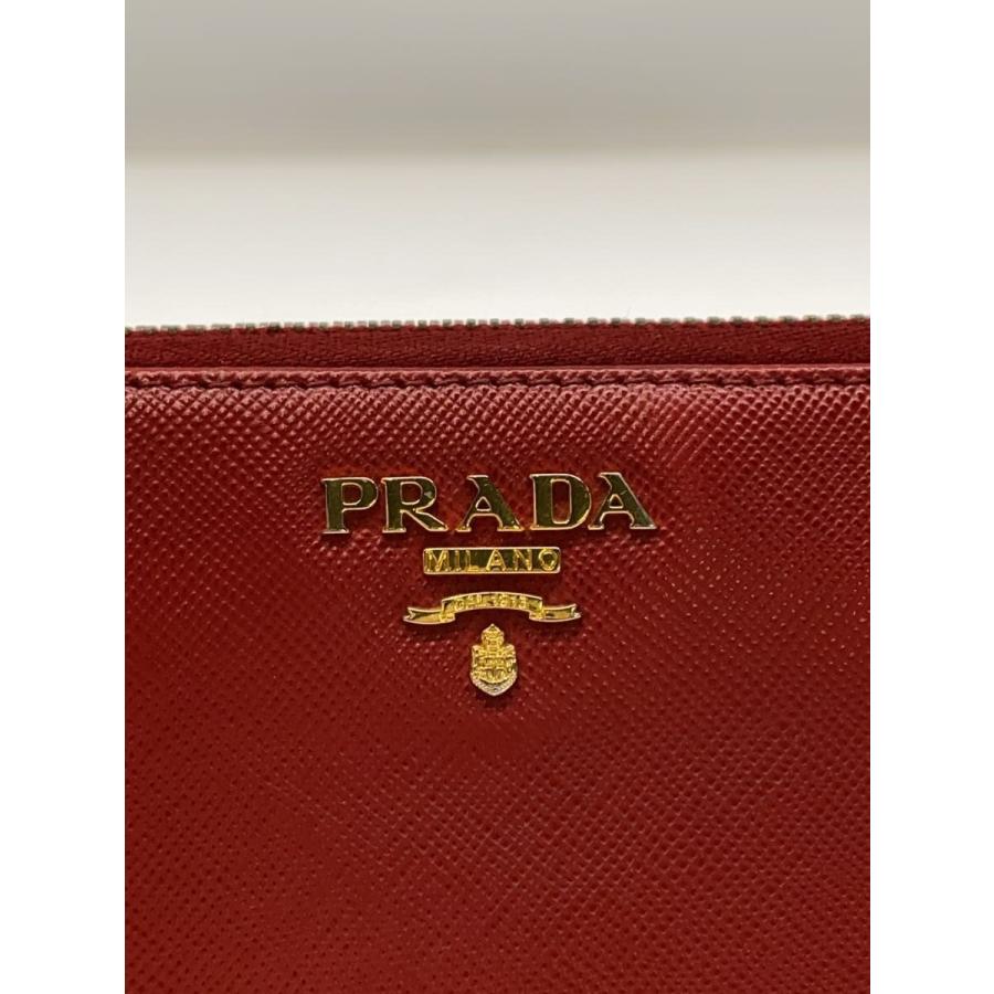 PRADA◇サフィアーノ/長財布/--/RED/無地/レディース// : セカンド