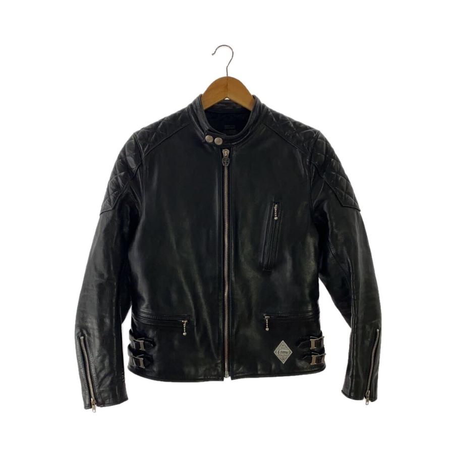 crimie シングルライダース CRIMIE◇シングルライダースジャケット/M/レザー/BLK/C015-0T04