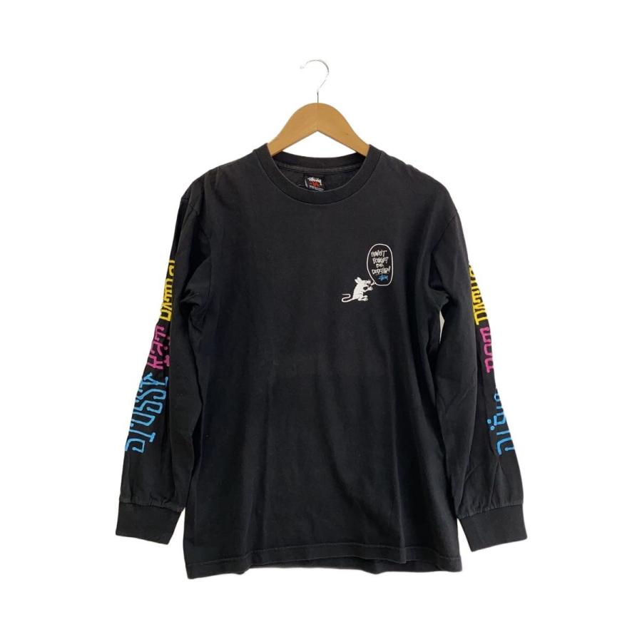 STUSSY◇長袖Tシャツ/M/コットン/BLK/? NULL ? : セカンドストリート