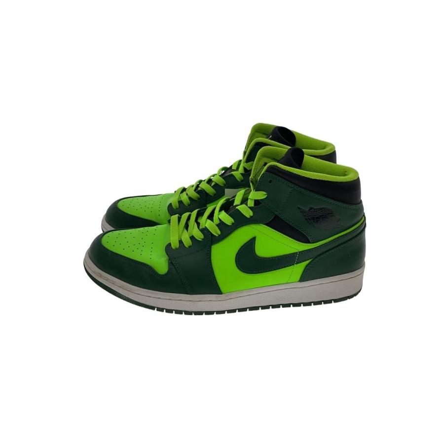 NIKE◇AIR JORDAN 1 MID/エアジョーダン1ミッド/グリーン/554724-330 