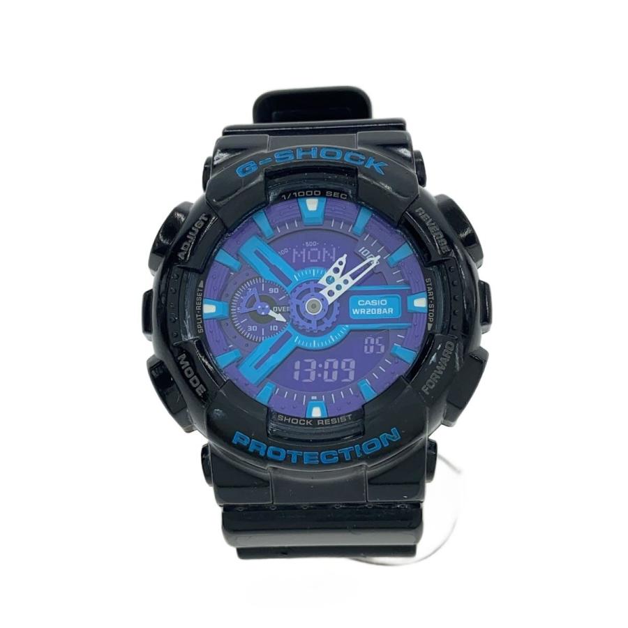 CASIO◇G-SHOCK/GA-110HC-1AJF/クォーツ腕時計/デジアナ/ブラック