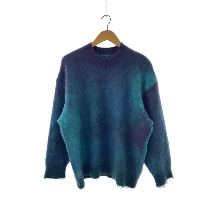 stein◇22AW/OVERSIZED GRADATION MOHAIR LS/モヘアニット/S/ブルー/ST