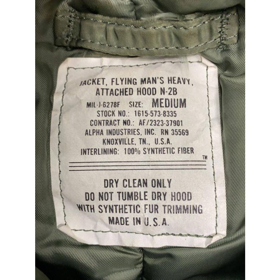 ALPHA INDUSTRIES◇N-2B/IDEALジップ/USA製/フライトジャケット/M