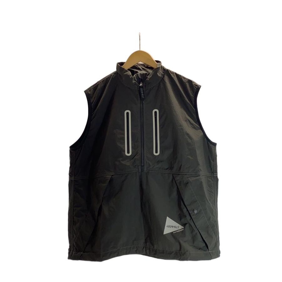 GRAMICCI◇×and wander/BRUSHED NYLON VEST/ナイロンベスト/L/KHK/GUJ5