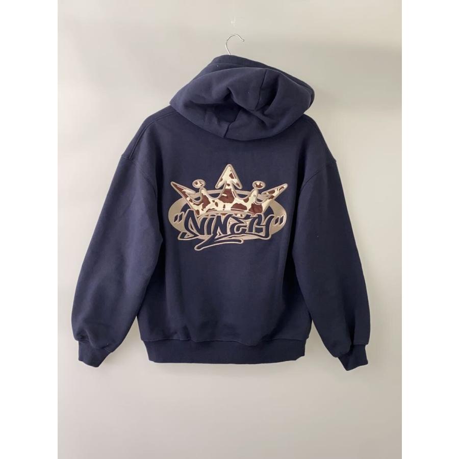 9090◇King Logo Assort Hoodie/パーカー/M/コットン/ネイビー/NN2140 