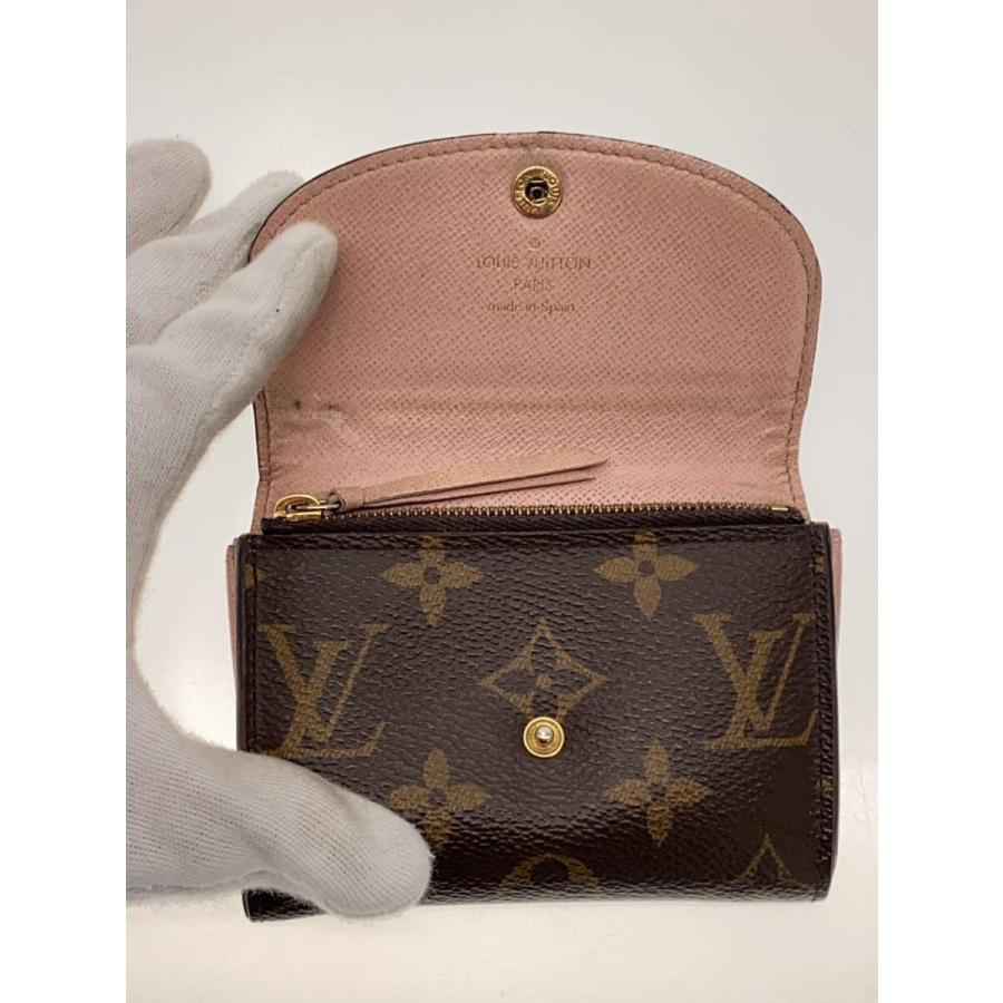 LOUIS VUITTON◇ポルト・モネ・ロザリ_モノグラム・キャンバス_BRW_