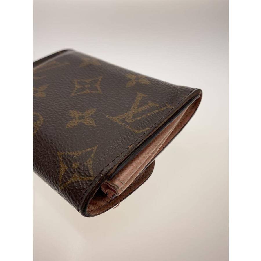 LOUIS VUITTON◇ポルト・モネ・ロザリ_モノグラム・キャンバス_BRW_