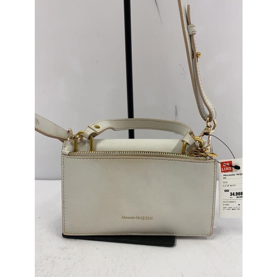 Alexander McQueen◇スカル/ショルダーバッグ/レザー/WHT/無地