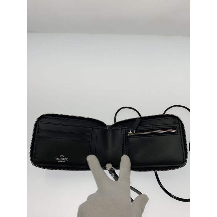 VALENTINO GARAVANI◇ネックウォレット/財布/--/BLK/無地/メンズ