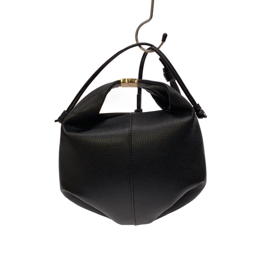 POLÈNE ショルダーバッグ ブラック POLENE◇ショルダーバッグ/レザー/BLK/無地// : セカンドストリート