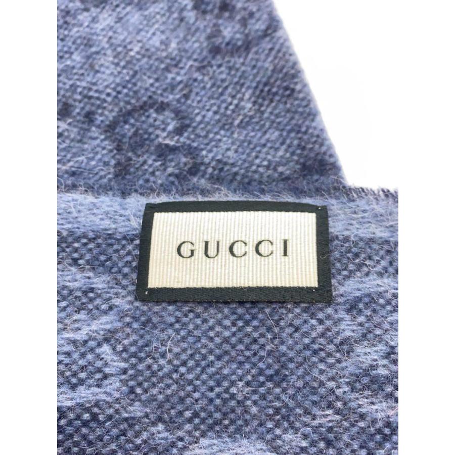 GUCCI◆マフラー/ウール/NVY/総柄/レディース/570603 3gb18｜ssol-shopping｜02