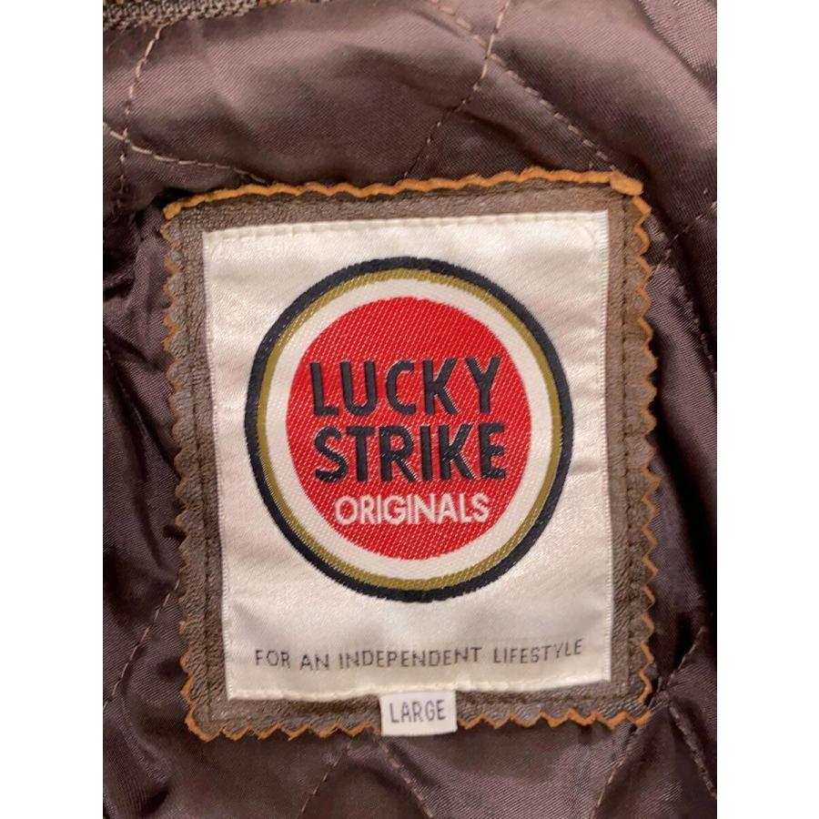 LUCKY STRIKE◆レザージャケット・ブルゾン/L/羊革/BRW/無地/8571-9321｜ssol-shopping｜03