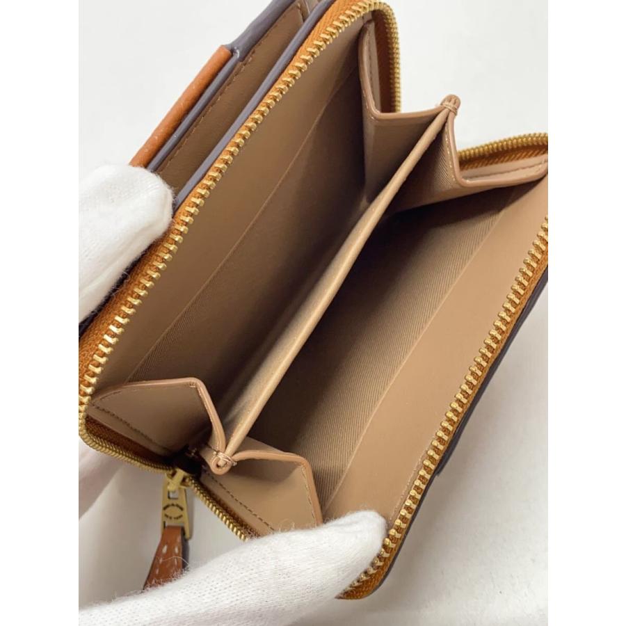 COACH◇2つ折り財布/レザー/BRW/総柄/レディース/C8272