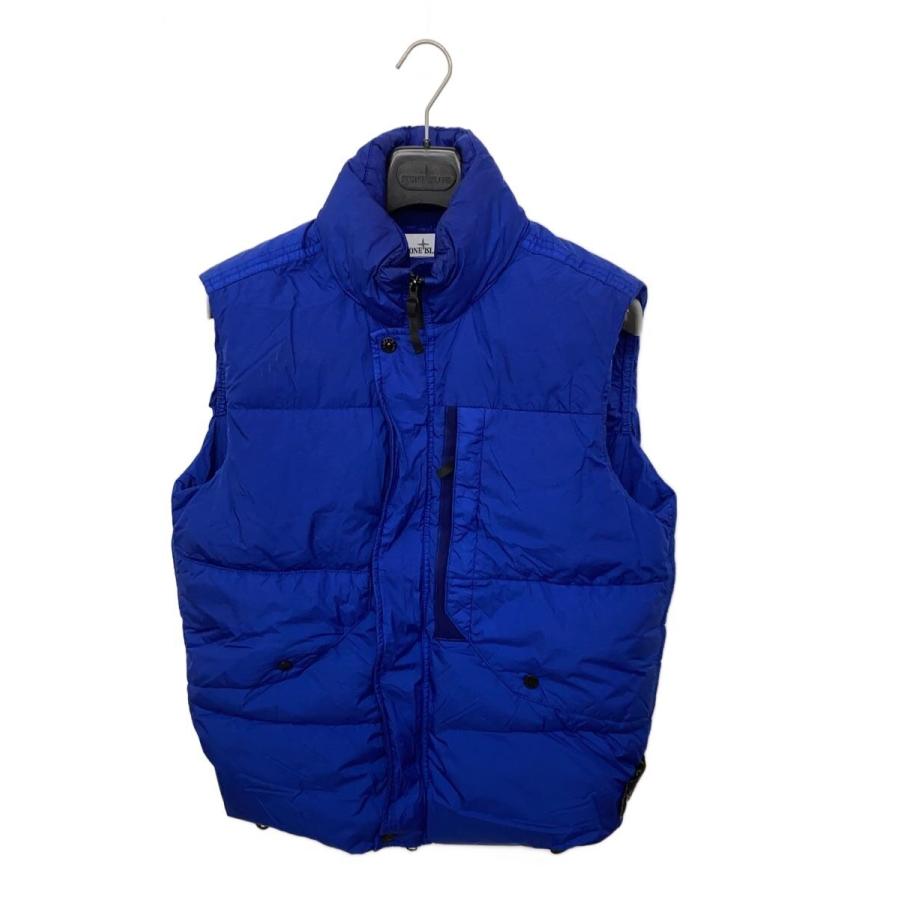 STONE  ネイビー ダウンベスト STONE ISLAND◇ダウンベスト/M/ポリエステル/BLU/無地 : セカンド