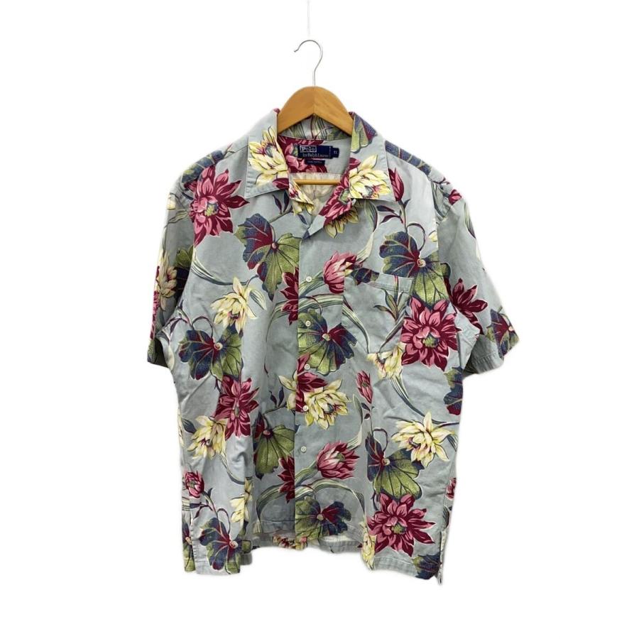 Polo Ralph Lauren ポロ ラルフローレン アロハ 花柄 POLO RALPH LAUREN◇アロハシャツ/XL/コットン/BLU/花柄 : セカンド