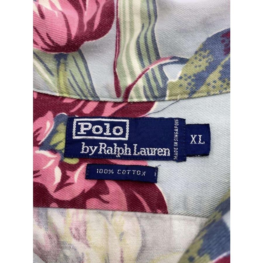 POLO RALPH LAUREN◇アロハシャツ/XL/コットン/BLU/花柄 : セカンド