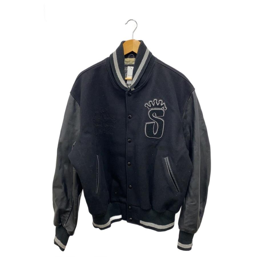STUSSY◇スタジャン/XL/ウール/BLK/無地// : セカンドストリートYahoo