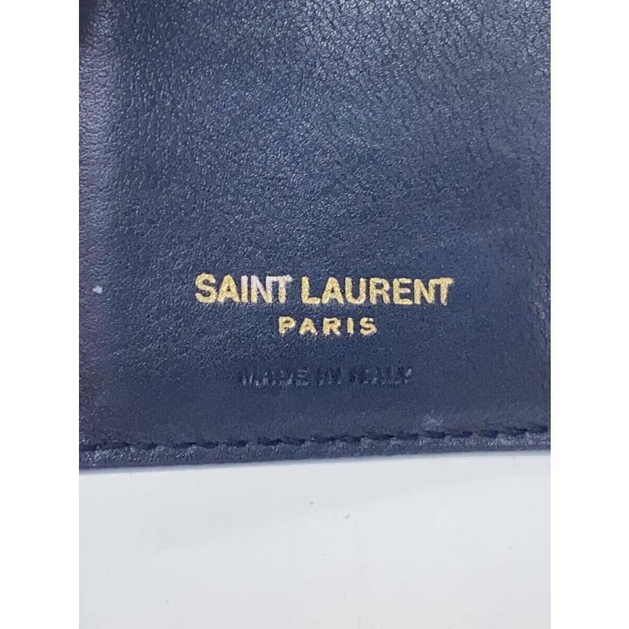 YVES SAINT LAURENT◇3つ折り財布/レザー/BLK/レディース YVES SAINT LAURENT◇3つ折り財布/レザー/BLK/レディース