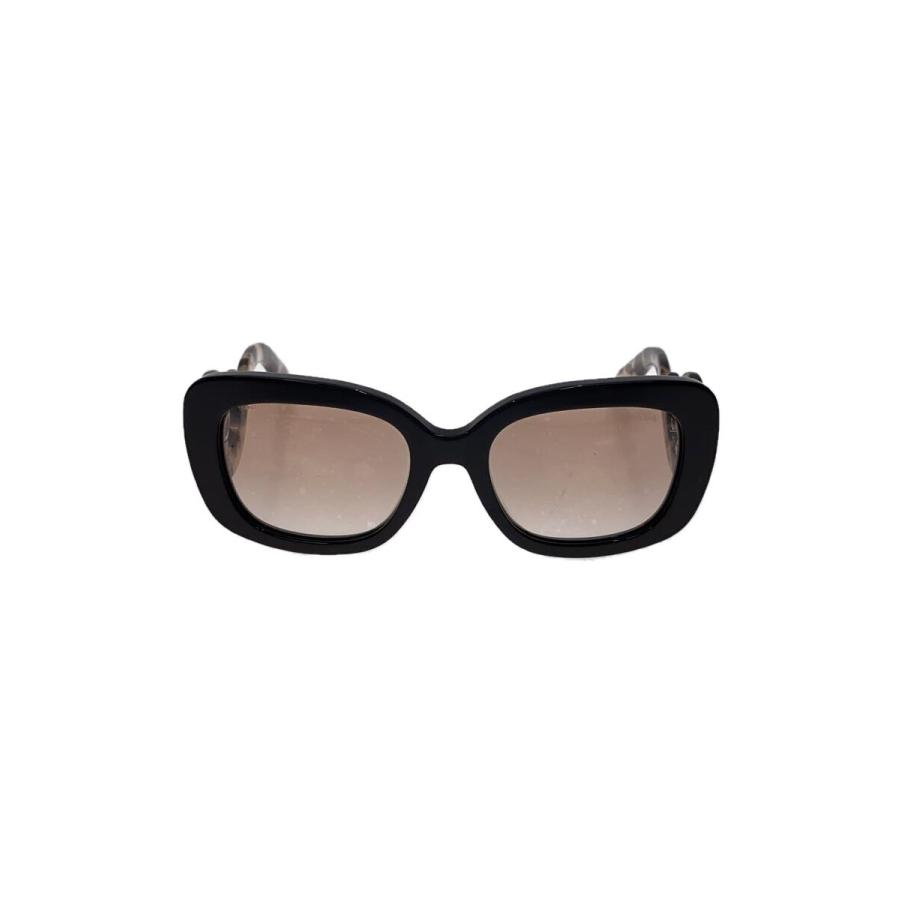 PRADA◇サングラス/ウェリントン/プラスチック/BLK/BRW 