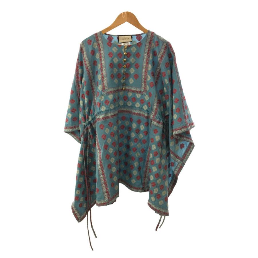 GUCCI◇ワンピース/40/コットン/BLU/無地/627309 ZAD90/グッチ  