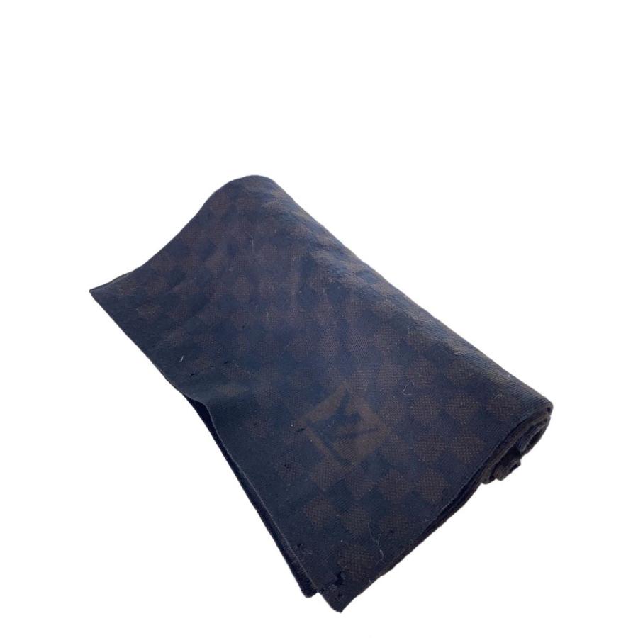 トム様　ヴィトン✨　ダミエ　マフラー　ブラウン　402330 エシャルプ　プティ LOUIS VUITTON◇エシャルププティ/ダミエ マフラー/ウール/総柄/メンズ