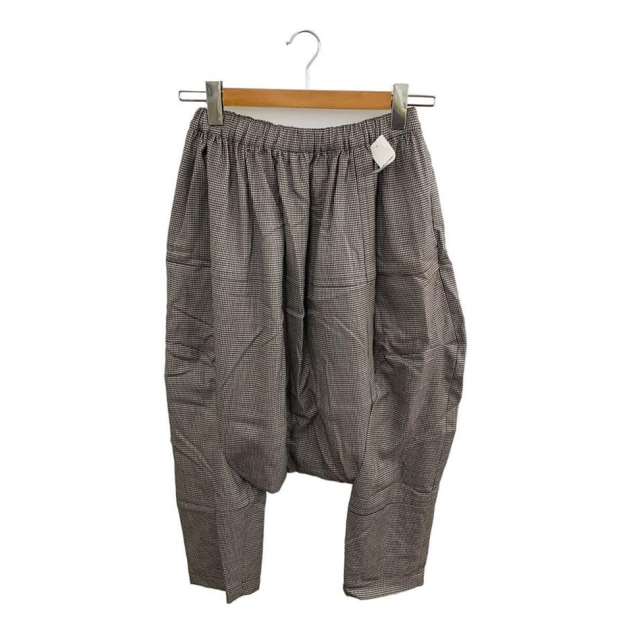 COMME des GARCONS◇2008/サルエルパンツ/SS/ウール/BEG/千鳥格子/GB