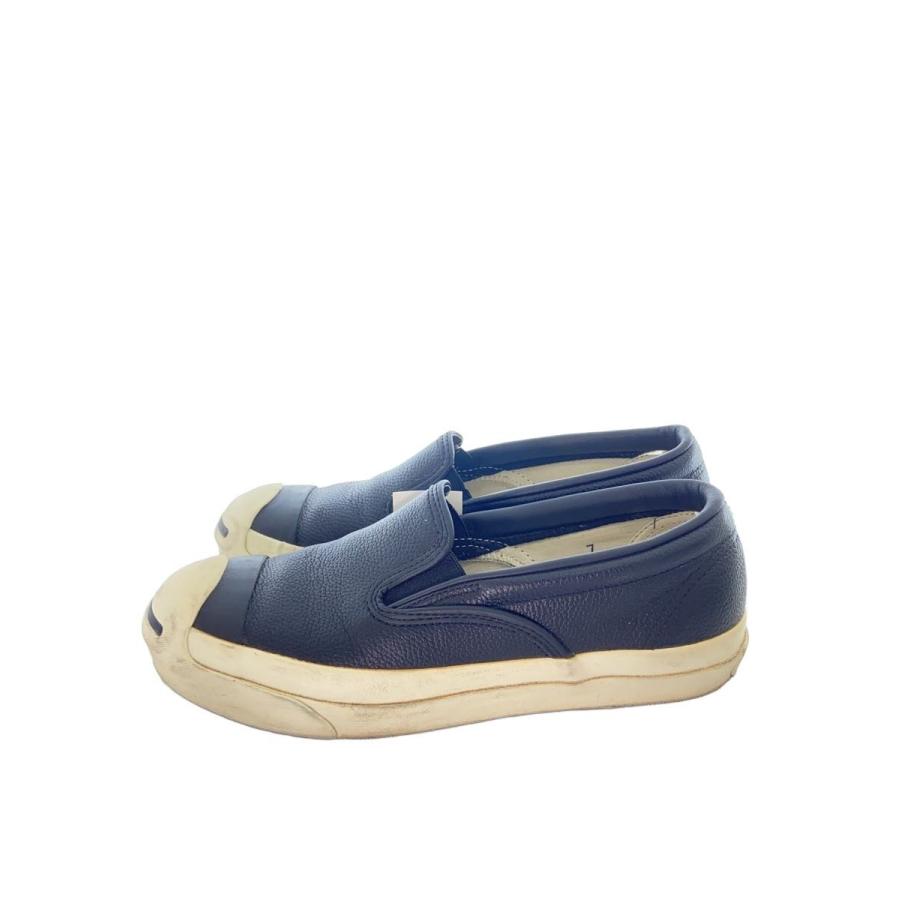CONVERSE◇BIOTOP別注/JACK PURCELL/スリッポン/26.5cm/BLK/レザー 