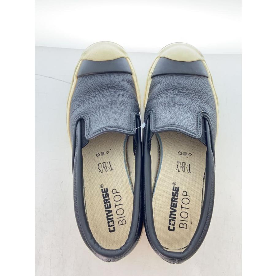CONVERSE◇BIOTOP別注/JACK PURCELL/スリッポン/26.5cm/BLK/レザー 
