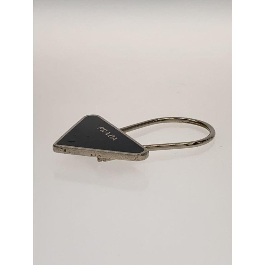 PRADA キーホルダー 新品 PRADA◇キーリング/チャーム/状態考慮/キーホルダー/SILVER/BLK