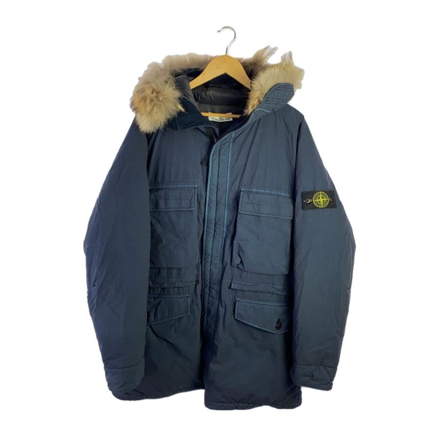ストーンアイランドアウター ファー付き STONE ISLAND◇ファーダウンジャケット/XXL/フェザー/ブルー/671544634