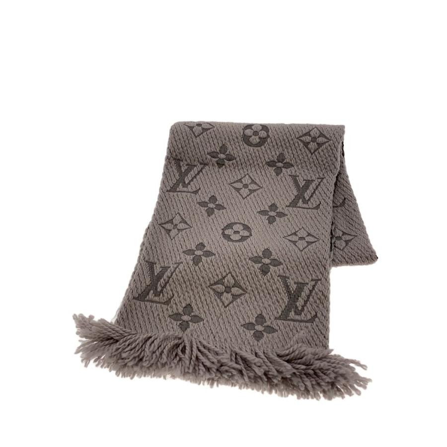 LOUIS VUITTON◇エシャルプ・ロゴマニア_モノグラム/ウール/GRY