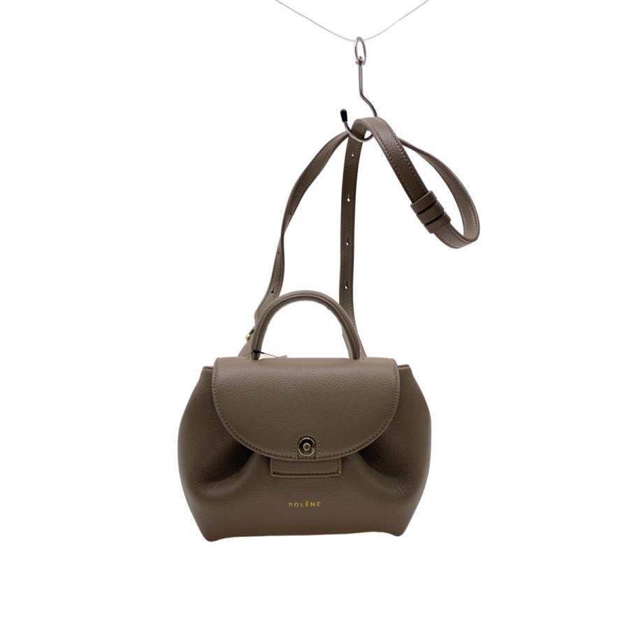 POLENE◇Numero Un Nano/ショルダーバッグ/レザー/BEG/無地 : セカンド