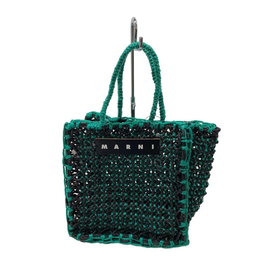 MARNI◇MARKET JURTA/クロシェバッグ/トートバッグ/--/緑/黒