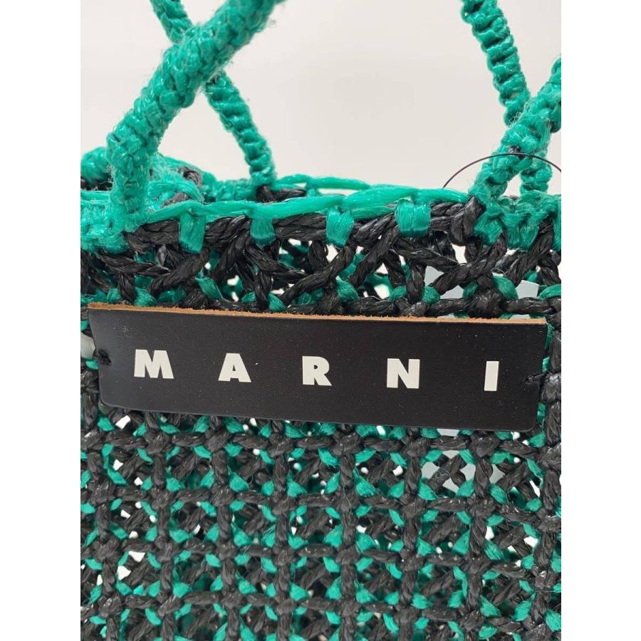 MARNI◇MARKET JURTA/クロシェバッグ/トートバッグ/--/緑/黒