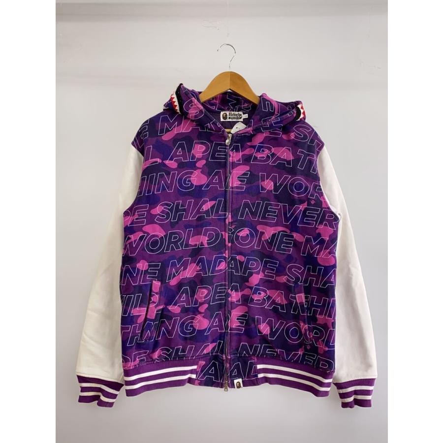A BATHING APE◇シャークパーカー/ジップパーカー/L/コットン/PUP