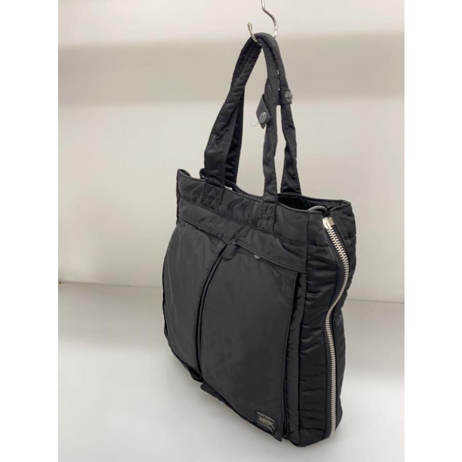 PORTER◇TANKER/2WAY TOTE BAG/ナイロン/BLK/無地/622-76673
