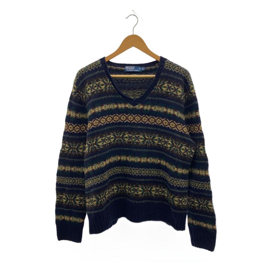POLO RALPH LAUREN◇90s/フェアアイル柄/ニット・セーター(厚手)/LL