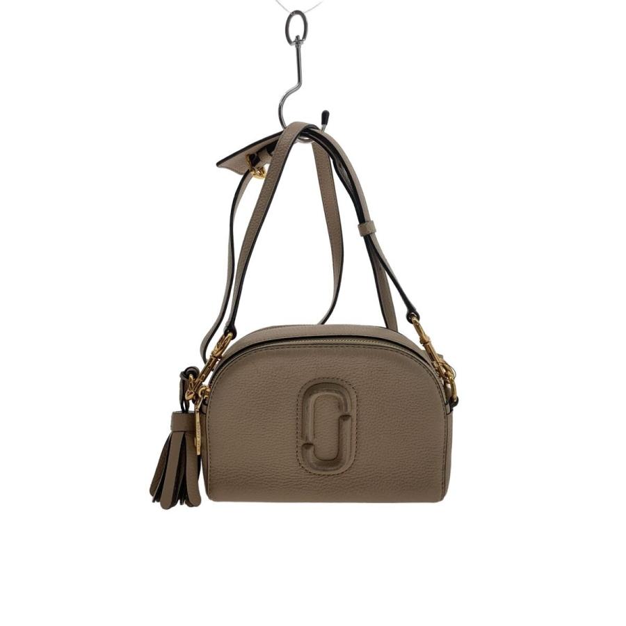 MARC JACOBS◇シャッタークロスボディ/ショルダーバッグ/レザー/BEG 