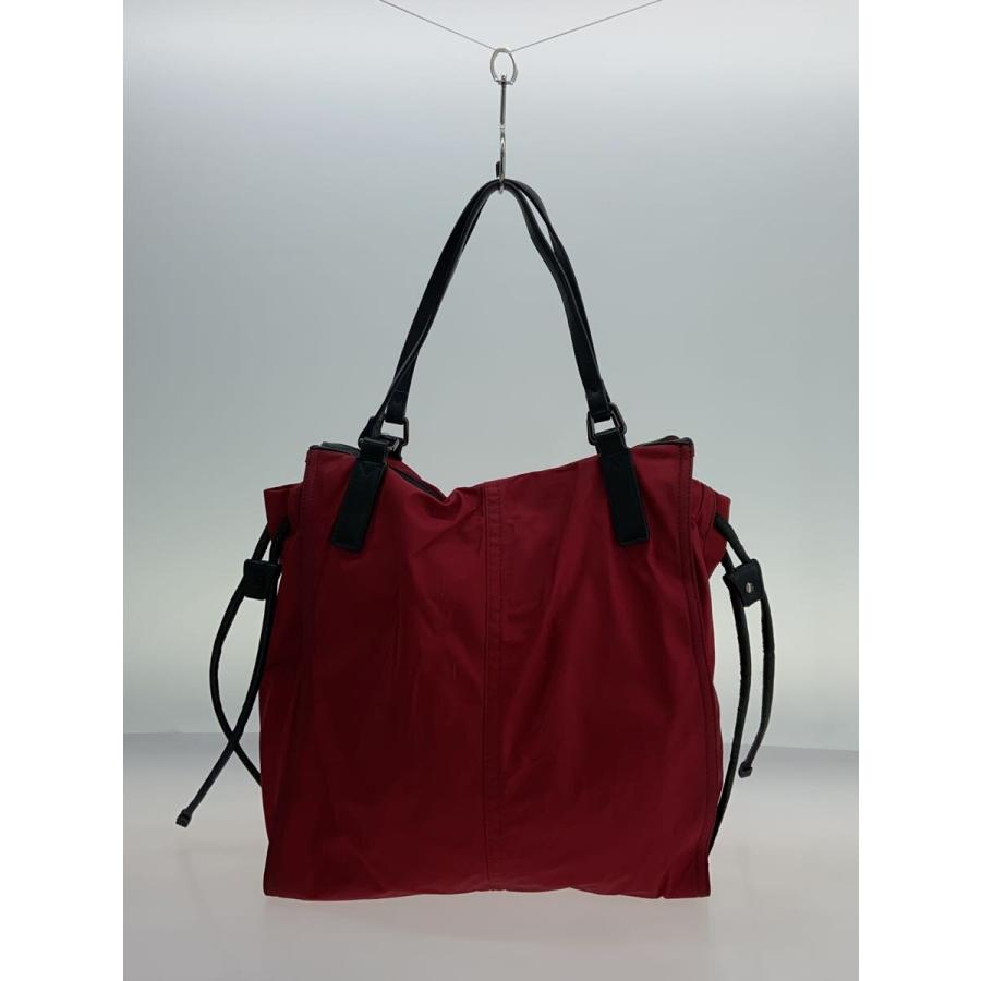 BURBERRY◇リバーシブル/巾着/ノバチェック/トートバッグ/ナイロン/RED