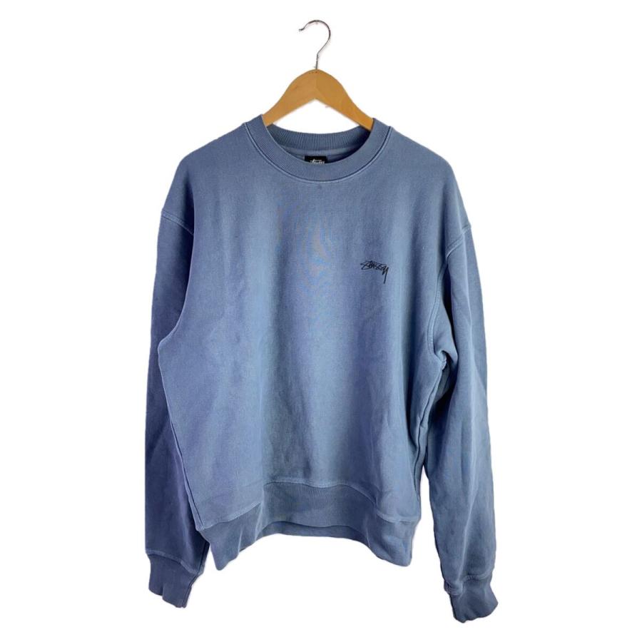 STUSSY◇24aw/ストックロゴ/ガーメントダイ/スウェット/S/コットン/NVY