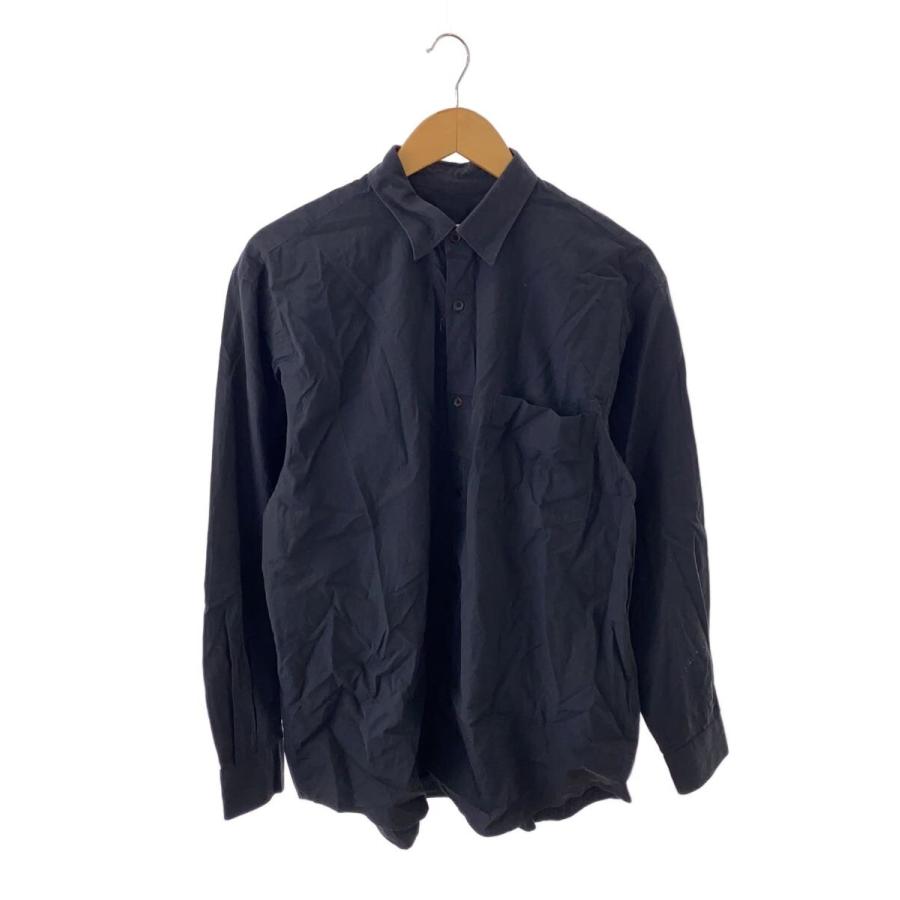 COMOLI◇COMOLI SHIRT/長袖シャツ/2/コットン/BLK/無地/c03-02001