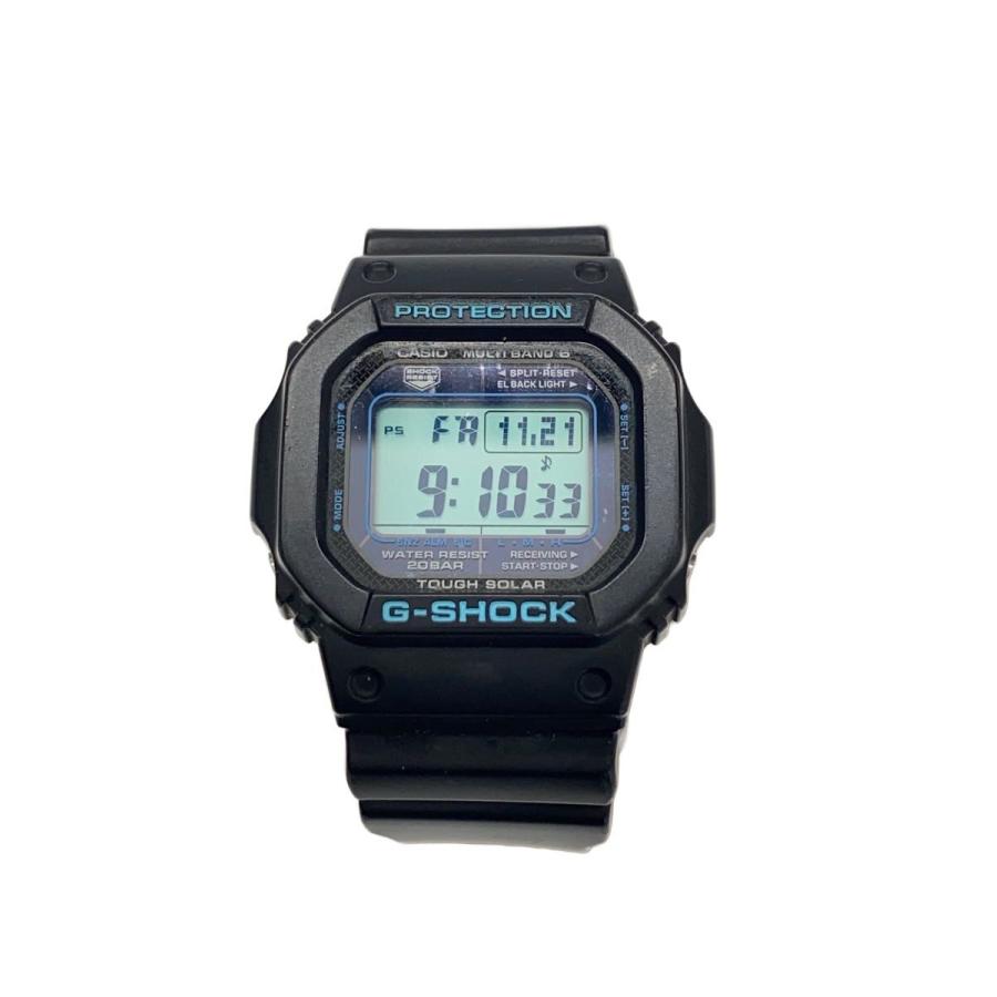 CASIO◇ソーラー腕時計・G-SHOCK/デジタル/ラバー/BLK : セカンド